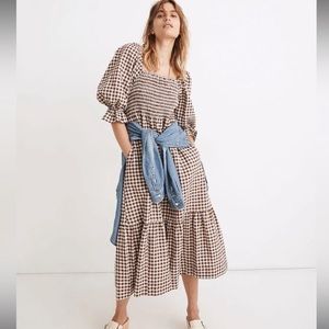 Madewell Lucie Gingham Midi Dress